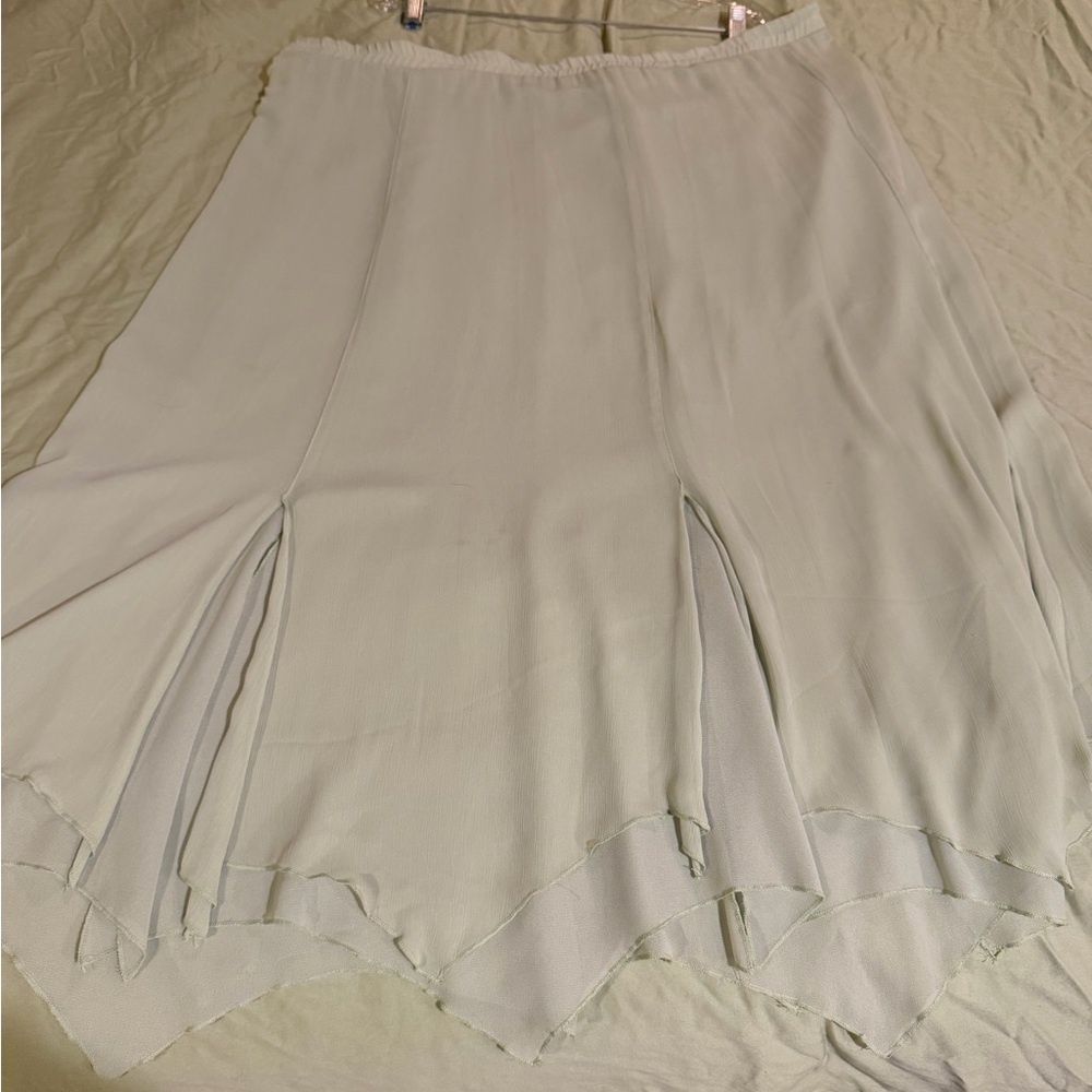 Chic Asymmetrical Light Green: soft pastel green skirt!  Purse sold separately
